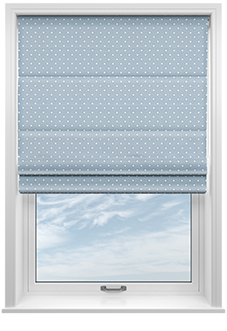 Full Stop, Larkspur - Twist&Fit Roman Blind